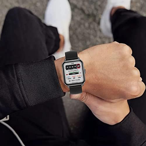שעון חכם של Byikun לאייפון תואם אנדרואיד, עוקבי פעילות ושעונים חכמים עם צג לחץ דם דופק, שעון כושר IP67