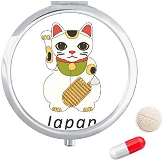 מקומי יפני תרבות מזל חתול גלולת מקרה כיס רפואת אחסון תיבת מיכל מתקן