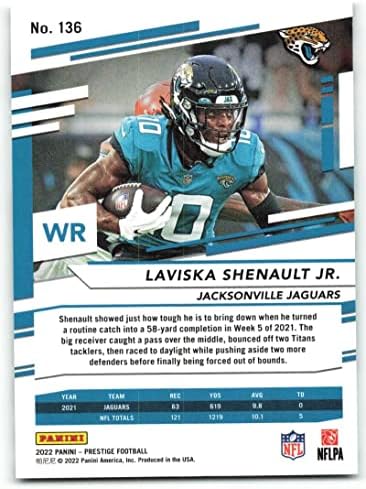 2022 Panini Prestige 136 Laviska Shenault Jr. Jacksonville Jaguars NFL כרטיס מסחר בכדורגל