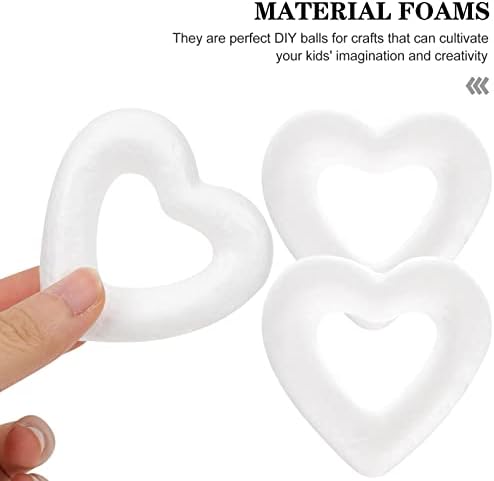 עיצוב חתונה של Abofan 50 יחידים בצורת לב בצורת לב לבן טבעות קצף מיני קצף זר נוצר מעגלי קלקר