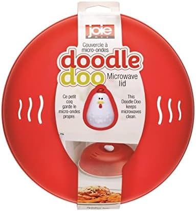 מכסה מכסה Doodle Doodle Doo-Microwave, אדום, 10 x 10