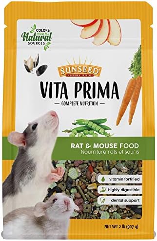 זרעי שמש ויטה פרימה תזונה מלאה עכברוש ועכבר מזון, 2 פאונד
