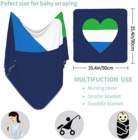 אהבה סיירה לאונה דגל שמיכה לתינוק מקבלת שמיכה לעטיפת כיסוי חוט -יילוד של תינוקות