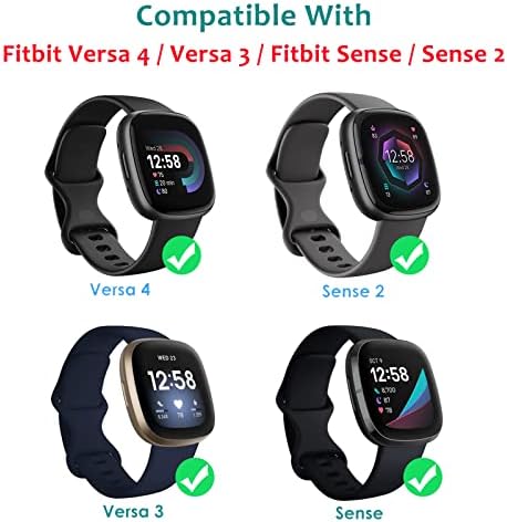 מטען Qibox התואם ל- Fitbit Versa 4/Versa 3/Sense 2/Sense, טעינה של סגסוגת אלומיניום פרימיום עם עגינה מטען כבלים