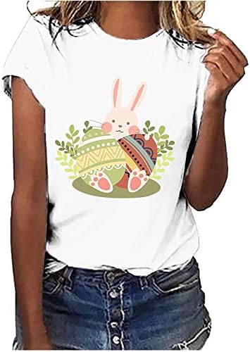 חולצת טי קיץ נערת נער דנורי חמוד ארנב חמוד טיז גרפי עגול שרוול קצר טוניקה בסיסית חולצות ריצה מזדמנות