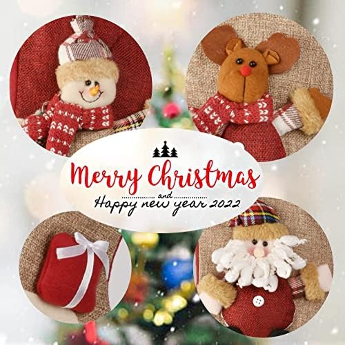 Tiandirenhe 18 3 יחידים מגרבי חג מולד מותאמים אישית, גרביים מותאמים אישית לחג המולד סנטה, איש שלג, איילים, משובץ/כפרי/בית