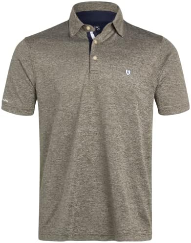 חולצת הפולו של Chaps Mens - שרוול קצר יבש עם שרוול 3 כפתור פולו - חולצת פולו גולף קלת משקל גולף לגברים