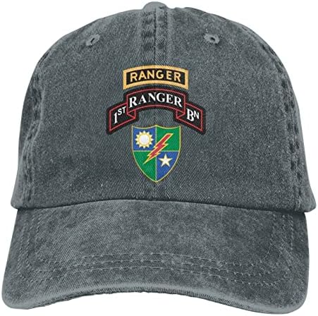 גדוד ארהב צבא ארהב, גדוד ריינג'ר 75 גדוד ריינג'ר טאב מתכוונן יוניסקס כובע כובע כובעי כובעי בייסבול כובע