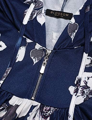 בטסירנדו נשים מקרית רול שרוול הנלי עם צווארון חולצה חולצות רופף בכושר משובץ קפלים טוניקת חולצה