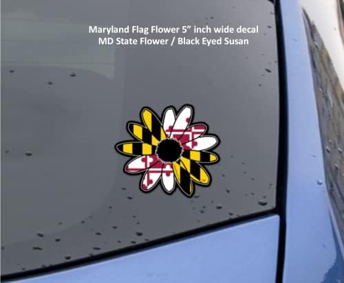 מדבקות מכונית מדבקות מכונית של מדינת מרילנד מדבקת סוזן דגל שחור עיניים שחור מזכרת