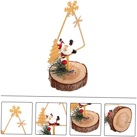 יארדווה 1 pc סנטה קלאוס Q גרסת טבעי עיצוב מחזיק מתכת תמונות וינטג 'תמונות חג המולד קישוטי עץ