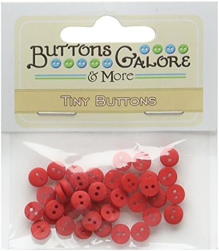 כפתורים Galore, Inc כפתורים זעירים אדומים, 0.6, רב צבעוניים