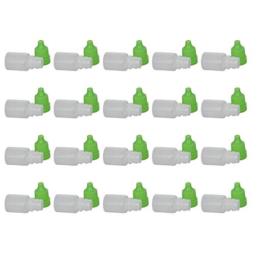 בטומשין 20 יחידות פלסטיק טפטפת בקבוק 5 מיליליטר קטן פה זרוק בקבוקים ריק סחיט נוזל טפטפת בקבוק ירוק כובע פוליאתילן