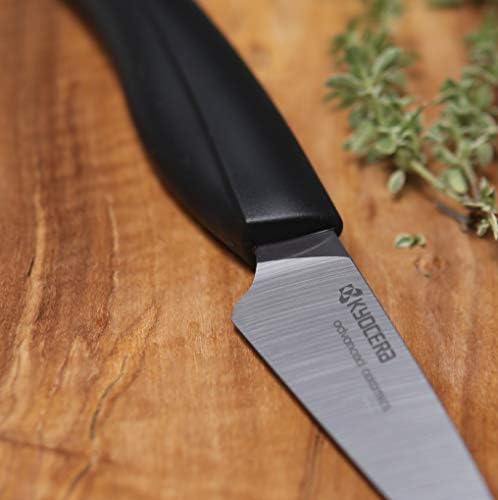 סכין מטבח קרמיקה של Kyocera Ceramic, 3 אינץ ', שחור