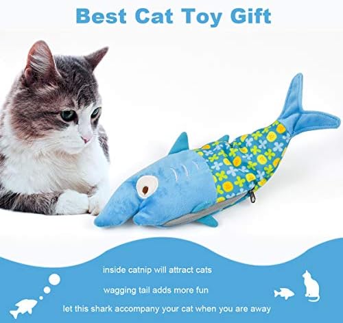 צעצוע חתול דגים דגים של Lechong לחתולים מקורה, חתול צעצוע של חתול אינטראקטיבי לחתולים, צעצועים לחתולים