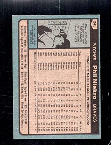 1980 Topps 245 Phil Niekro Exmt Braves Hof