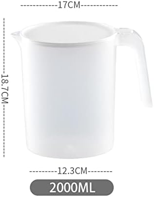 Gazechimp 2.0 ליטר קנקן קנקן קנקן תערובת משקאות מיכל קל למילוי פה רחב u זרבובית בצורת מים קפה