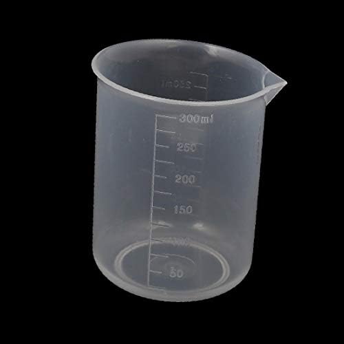 X-DREE 250 מל מעבדה בית ספר שקופה מיכל נוזלי פלסטיק מיכל מדידת כוס כוס (Becher della tazza di misurazione