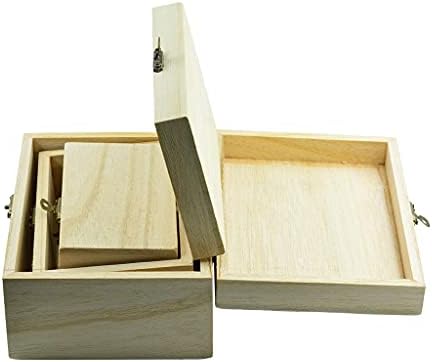 207 3 יחידות עץ תיבת תכשיטי תיבת בציר עץ קרפט תיבת עץ דקורטיבי קופסות עבור עשה זאת בעצמך קרפט ארגונית