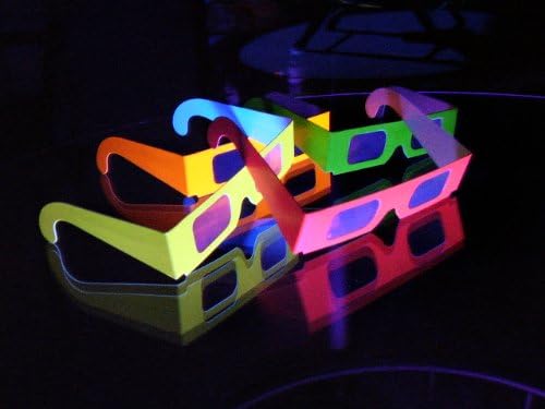 8 זוגות פריזמה עקיפה זיקוקין משקפיים-עבור לייזר מראה, משתולל על ידי 3דסטריאו משקפיים