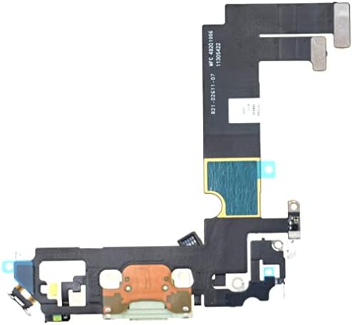 זוהר זוהר זוהר USB יציאת טעינה שקע גמיש החלפת כבלים לאייפון 12 מיני עם מיקרופון, USB 2.0 ירוק