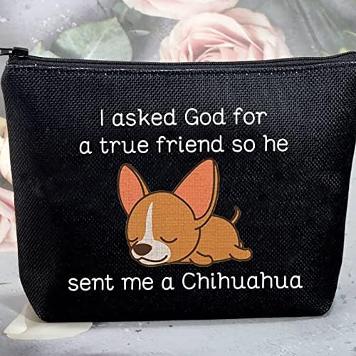 G2tup chihuahua חובב שקית קוסמטיקה חובב חיות מחמד מתנה לנשים שקיות מטרה של בעלי חיים צ'יוואווה
