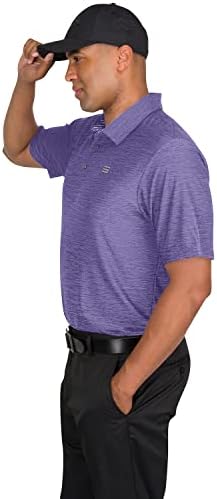חולצת פולו גדולה וגולף של גברים בגברים - בד מתיחה 4 -כיווני בכושר. פיתול לחות, טכנולוגיה אנטי-אודור, הגנת UPF