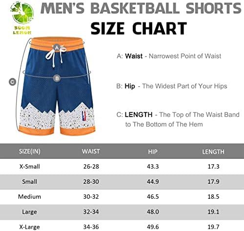 בומלימון גברים של כדורסל מכנסיים היפ הופ אימון ספורט מכנסיים רשת הדפסת ריצה קצר מכנסיים