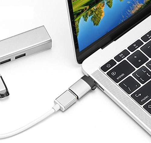 כבל Boxwave תואם לספר Razer 13 - USB -C ל- PortChanger, USB Type -C OTG USB מחזיק מפתח נייד לספר Razer 13 - Slate