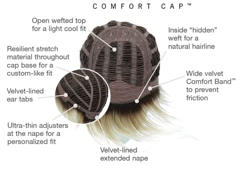 גאבור הופ מרקם שכבות שיער קצר פאה על ידי בגדי שיער, כובע ממוצע, חום כהה