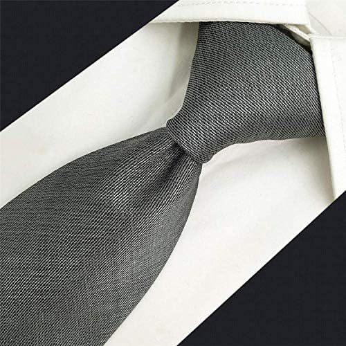 שלקס וכנף בצבע אחיד אפור עניבות גברים עניבות משי חליפת עסקים