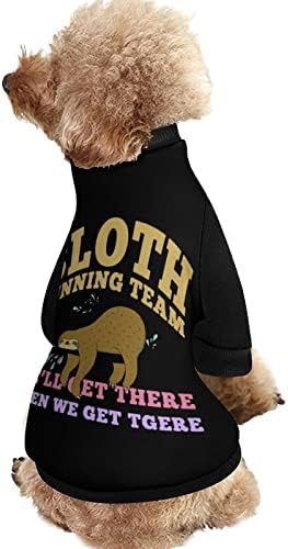 סווטשירט של סווטשירט חיית מחמד מצחיק של צוות עצלן עם סרבל סוודר של פליס לחתול כלבים עם עיצוב