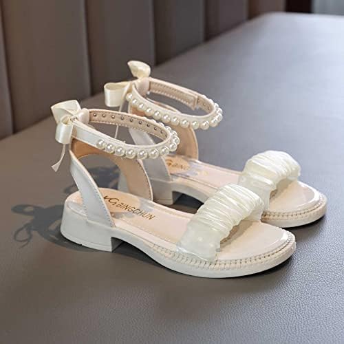 בנות סנדלי ילדים פתוח הבוהן קרסול רצועת שמלת נעלי מסיבת חתונה לפעוטות ילדים נסיכת מים נעלי פעוט ילד