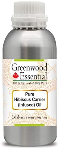 Greenwood Essential Hibiscus Carrier Carrier שמן פרימיום דרגה טיפולית לשיער, עור וארומתרפיה 630 מל
