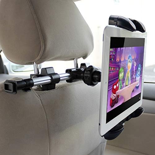 טאבלט רכב אוניברסלי של IKROSS מחזיק מושב ראש מושב אחורי הניתן להרחבה תואם לאייפד, אייפון, טאבלט,