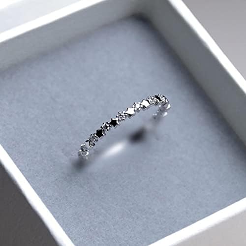 טבעת כוכב ריינסטון פופולרית טבעת מעודנת תכשיטי אופנה פשוטים טבעות מעורבות נשים