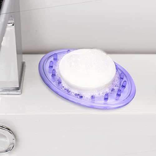 עיצוב 2 צבעוני סיליקון סבון שומר, החלקה, עצמי ניקוז, גמיש, קל לניקוי בר מחזיק לאמבטיה, מקלחת, ומטבח, אקראי