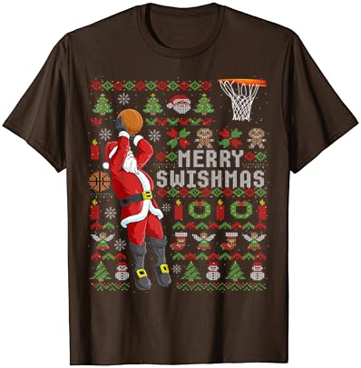 שמח סווישמס מכוער חג המולד כדורסל חג המולד חולצה