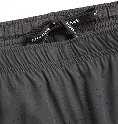 מכנסיים קצרים אתלטיים של Spyder גברים - 2 במכנסיים קצרים של חדר כושר פעילים עם תוחם דחיסה
