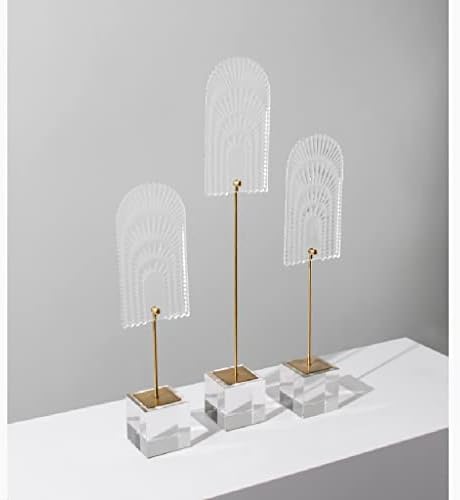 N/A חדר דגם גביש בסיס זכוכית קישוט סלון ללימוד מרפסת לקישוט רך (צבע: A, גודל