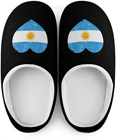 ארגנטינה רטרו לב בצורת דגל נשים בית כפכפים עם זיכרון קצף חם החלקה מקורה בית נעליים