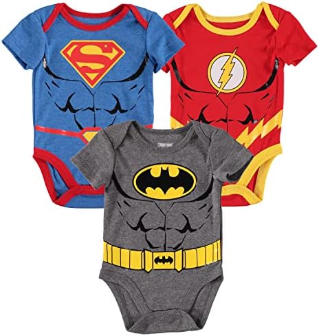 ליגת הצדק DC Comics Boys 3 חבילות בגדים סופרמן באטמן הפלאש
