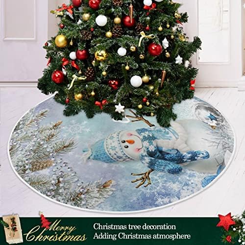 OARENCOL לחג המולד של השלג של השלג מתנת שלג חצאית עץ חג המולד 36 אינץ 'חורף הולי פירות חג המולד חג