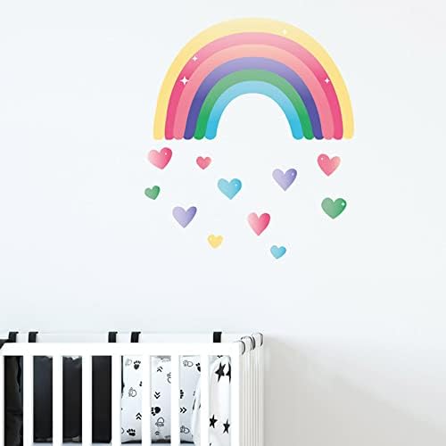 12 יחידות קשת קיר מדבקות לב מדבקות קיר תפאורה לילדים חדר שינה סלון משתלת מעון יום קיר