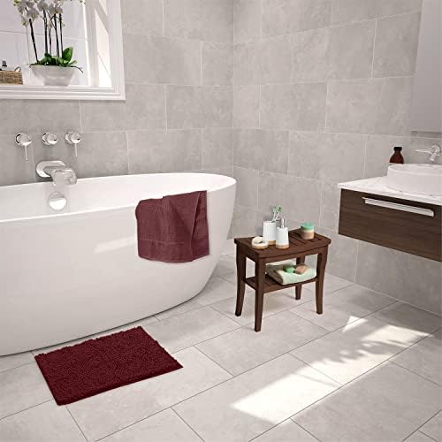שטיח אמבטיה אמבטיה אמבטיה מפוארת-רחצה-אקסטרוקס שטיח אמבטיה מקלחת קטיפה, חומר מיקרו-סיבר 1 '',
