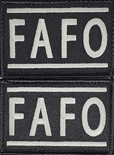 טלאי זוהר FAFO - 3x2 - כמות 2 - תיקון מורל למשטרה או צבאית - גיבוי וו