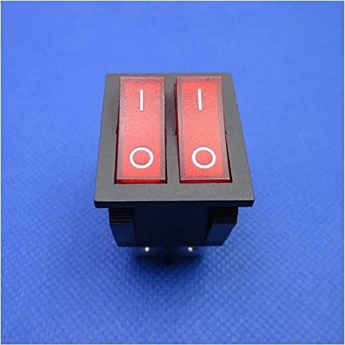מתג נדנדה 2 יחידות כפתור מתג כפול מתג חשמלי עבור חם שמן דוד 6 סיכות עם אור על-כבוי 16 א 250 ואק