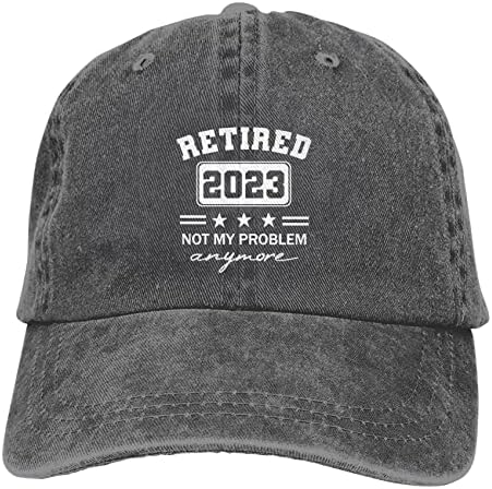 מתנת פרישה לגברים, בדימוס 2023 כבר לא הבעיה שלי כובע בייסבול בציר כובע אבא