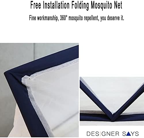 מתקפל עריסה יתושות נטו עיצוב נייד עיצוב נייד יוניסקס למבוגרים/מיטת ילדים כיסוי 4 סוגריים מיטות