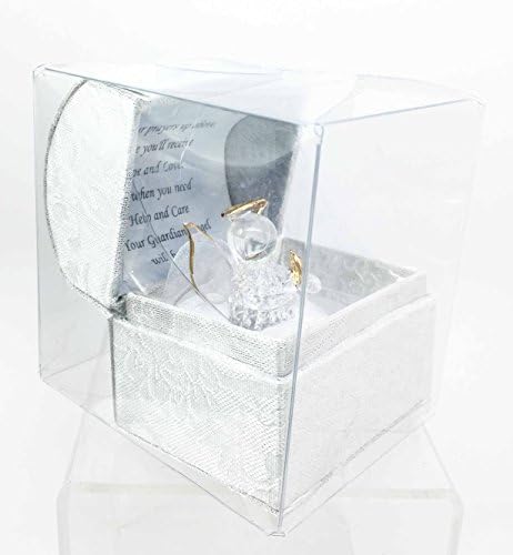 מתנה של Erbros יפה השראה הידועה ביד אמנות זכוכית תפילה אפוטרופוס מלאך קישוט פסלון אספנות בקופסת